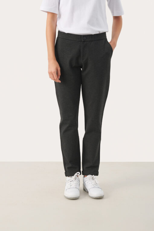 Part Two Mighty Pants Dark Grey Melange