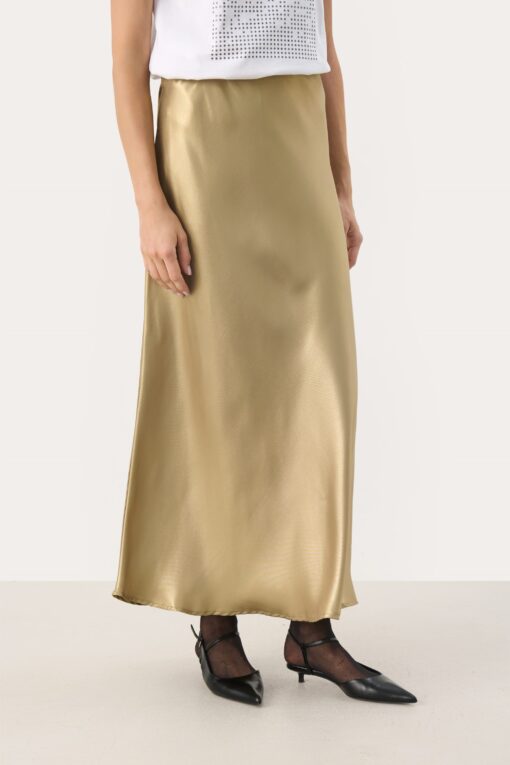 Part Two Laurinas Skirt Gold Metallic