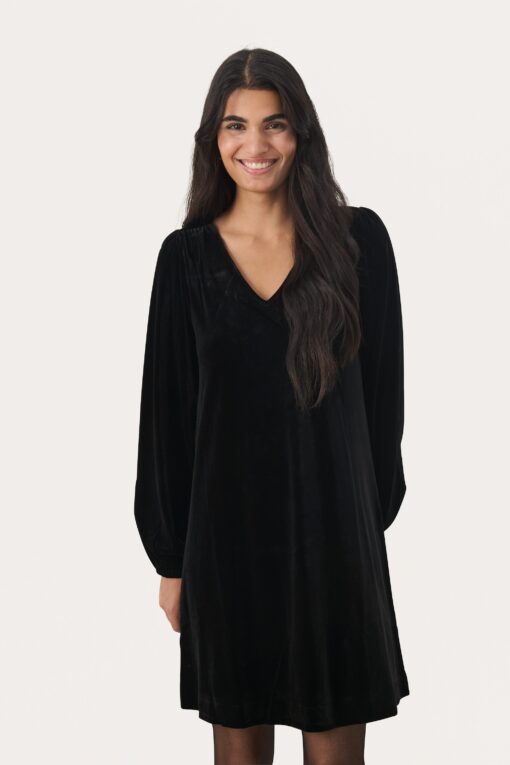 Part Two Madi Velvet Dress Black
