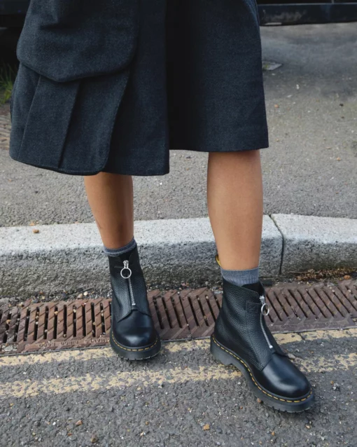 Dr. Martens 1460 Pascal Front Zip Boots Black