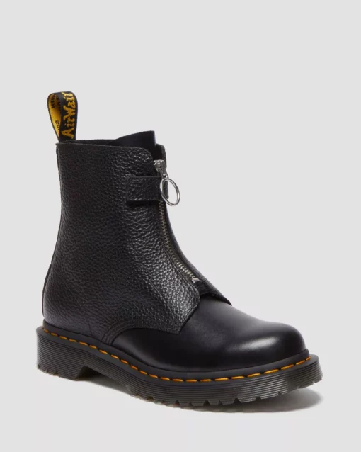 Dr. Martens 1460 Pascal Front Zip Boots Black