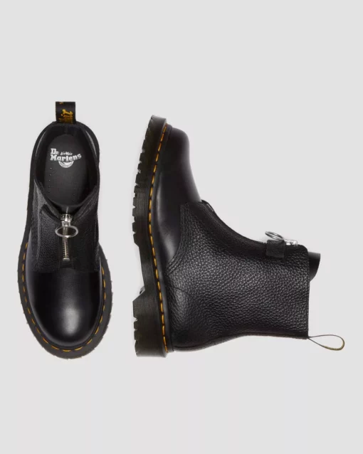 Dr. Martens 1460 Pascal Front Zip Boots Black