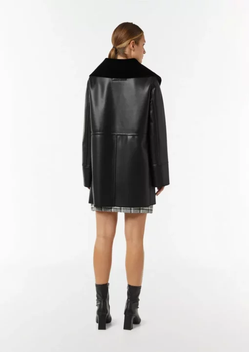 Comma, Faux Leather Jacket Black