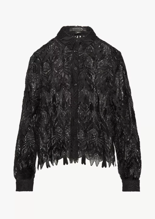 Comma, Lace Blouse Black
