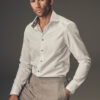 Stenströms White Contrast Twill Shirt