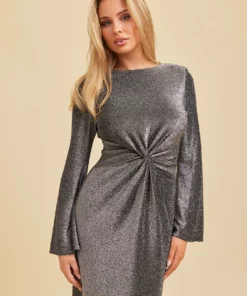 Dry Lake Flirty Dress Metallic Glitter