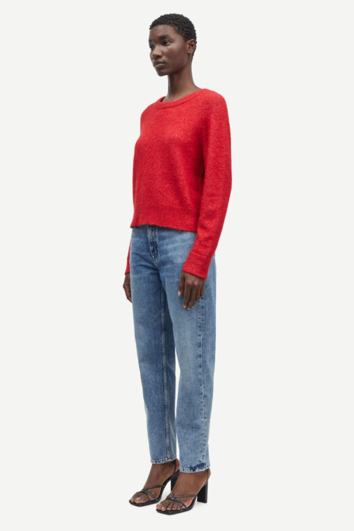 Samsøe Samsøe Nor O-neck Short Scarlet Sage