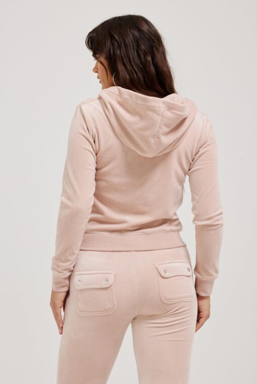 Juicy Couture Classic Velour Robertson Zip Hoodie Rose Dust