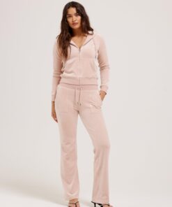 Juicy Couture Classic Velour Del Ray Pant Rose Dust
