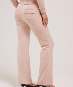 Juicy Couture Classic Velour Del Ray Pant Rose Dust