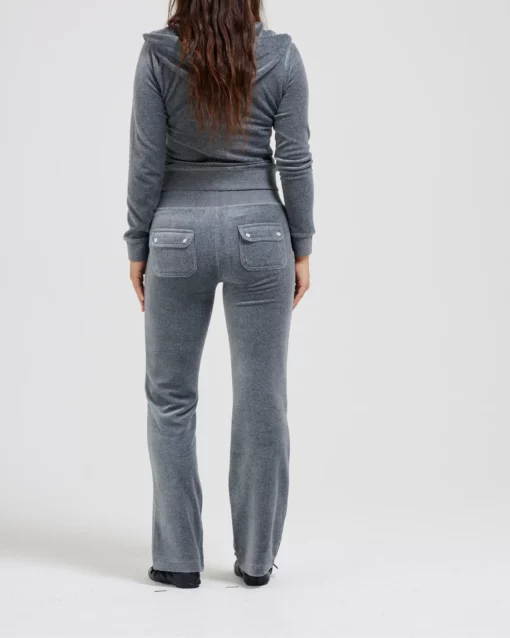Juicy Couture Classic Velour Del Ray Pant Charcoal Marl