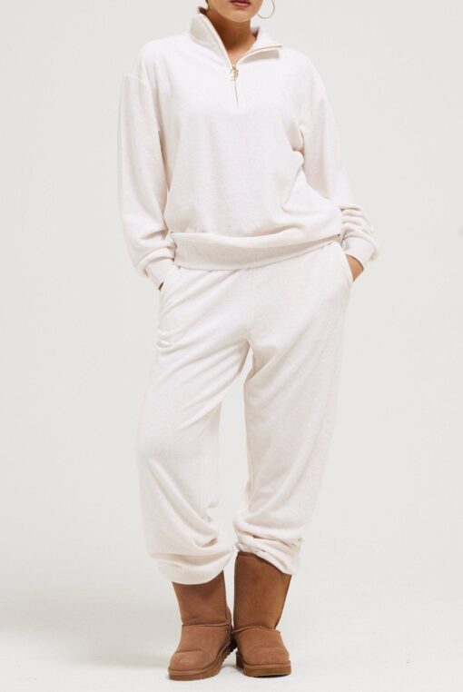 Juicy Couture Davidson Velour Pants Oatmeal Marl