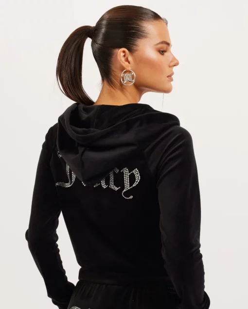 Juicy Couture Classic Velour Madison Hoodie Black