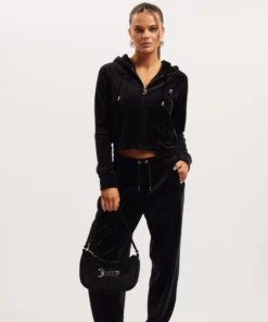 Juicy Couture Classic Velour Madison Hoodie Black