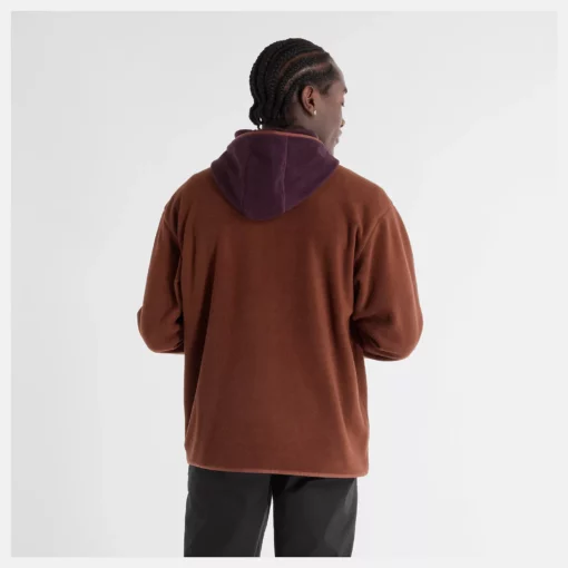 New Balance Polar Fleece Hooded Jacket Rich Oak