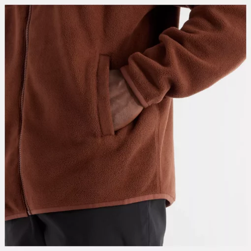 New Balance Polar Fleece Hooded Jacket Rich Oak