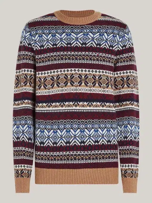 Tommy Hilfiger Fair Isle Wool Rich Jumper Safari Canvas/Multi