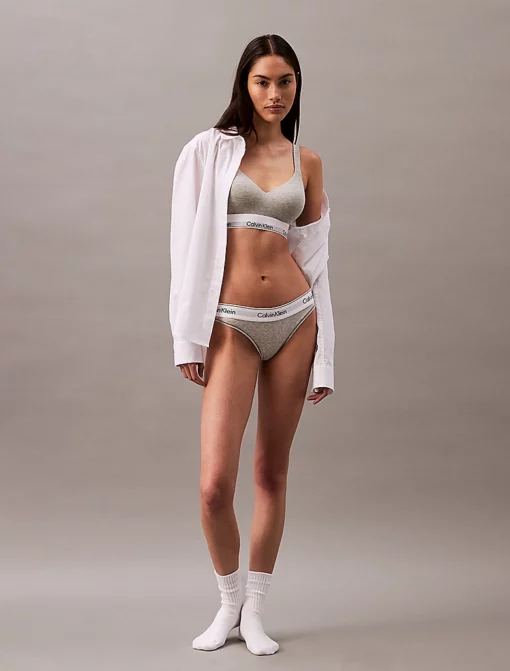 Calvin Klein Lift Bralette - Modern Cotton Grey Heather