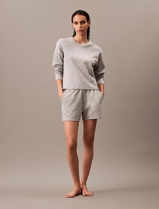 Calvin Klein Relaxed Lounge Sweatshirt - Modern Terry Grey Heather