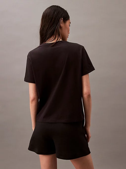 Calvin Klein Pyjama Top - Pure Cotton Black
