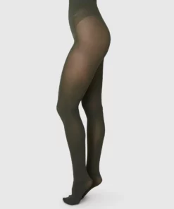 Swedish Stockings Olivia Premium Tights Deep Green