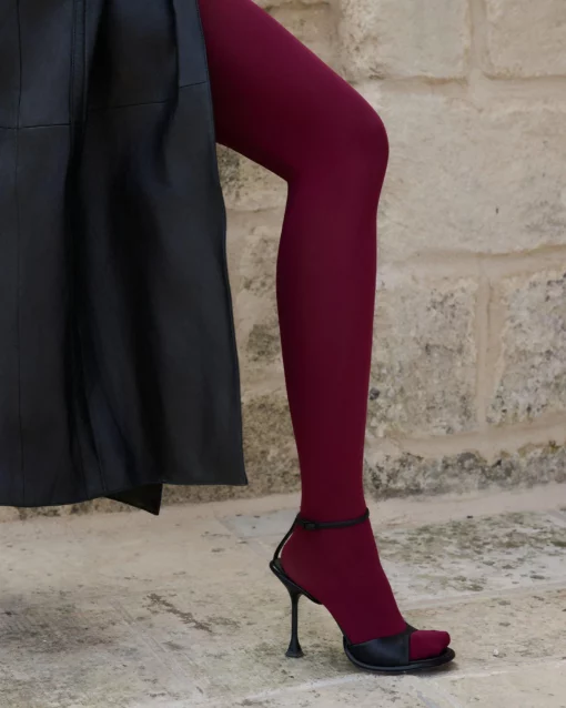 Swedish Stockings Olivia Premium Tights Red Mahogany