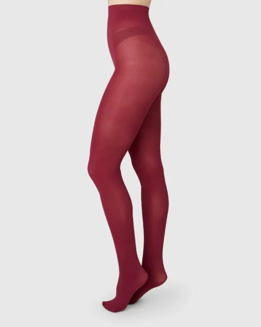 Swedish Stockings Olivia Premium Tights Red Mahogany