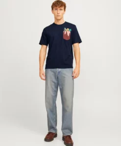 Jack & Jones Xmas Pocket Tee Sky Captain