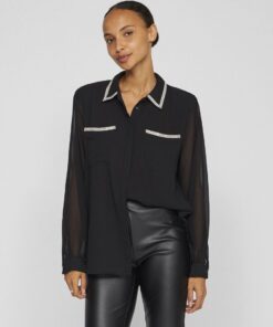 Vila Anlis L/S Shirt Black Beauty