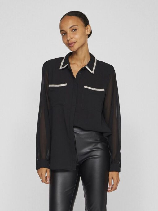 Vila Anlis L/S Shirt Black Beauty