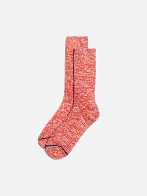 Nudie Jeans Women Chunky Socks Red Melange