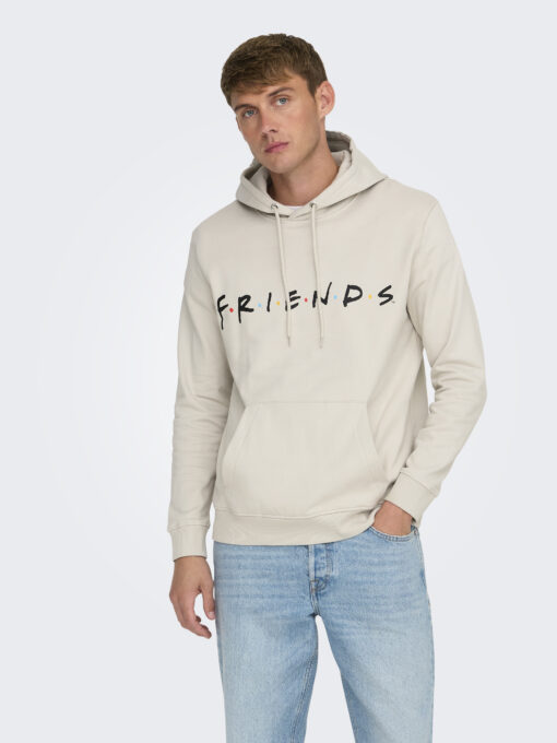 Only & Sons Friends Hoodie Sweat Grey