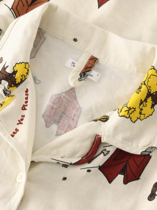 Knowledge Cotton Apparel Trees Yes Please Pyjama Set White