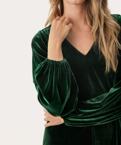 Part Two Madi Velvet Dress Green