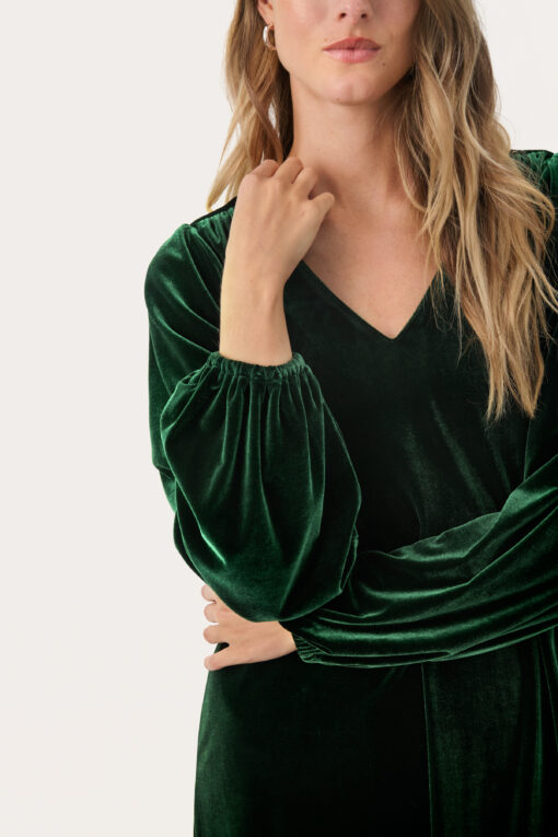 Part Two Madi Velvet Dress Green