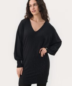 Part Two Macey Dress Black Rhinestone