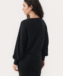 Part Two Macey Dress Black Rhinestone