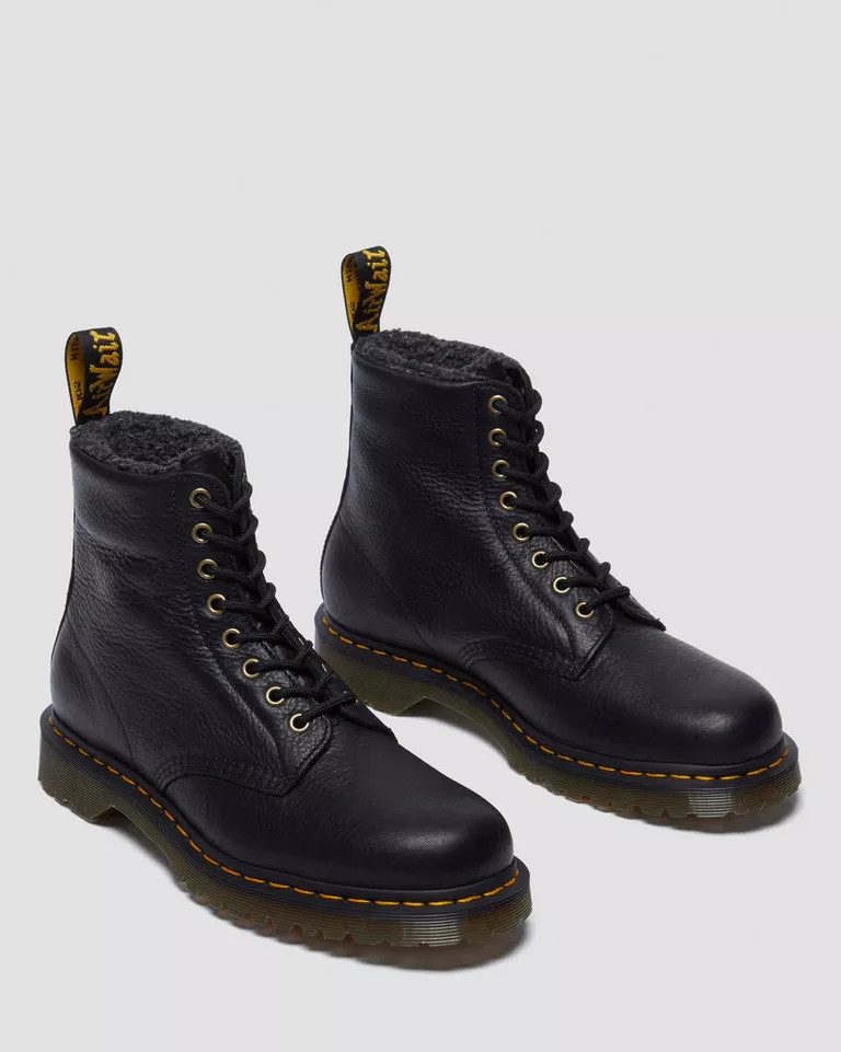 Buy Dr. Martens 1460 Faux Fur Lined Lace up Boots Black Scandinavian Fashion Store