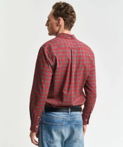 Gant Reg Flannel Check Shirt Ruby Red