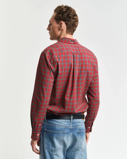 Gant Reg Flannel Check Shirt Ruby Red