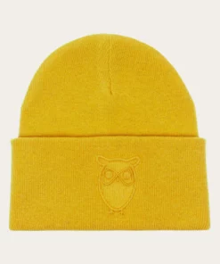Knowledge Cotton Apparel Embossed Owl Beanie Calendula