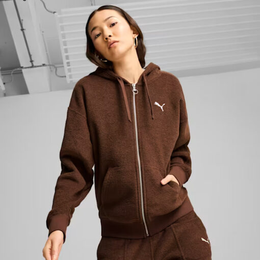 Puma Her Winterized Full-zip Hoodie Espresso Brown