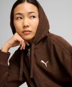 Puma Her Winterized Full-zip Hoodie Espresso Brown