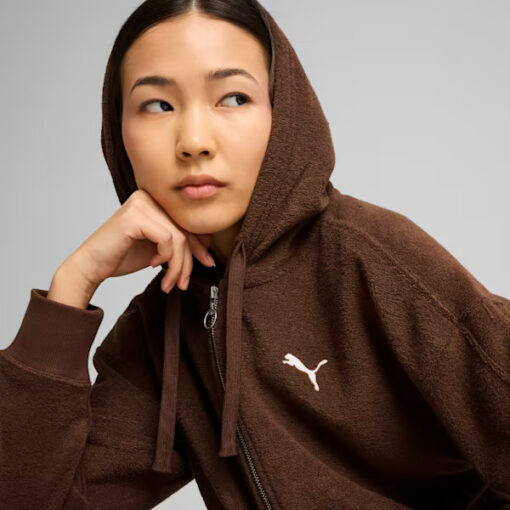 Puma Her Winterized Full-zip Hoodie Espresso Brown