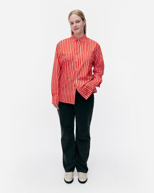 Marimekko Unisex Jokapoika Shirt Red