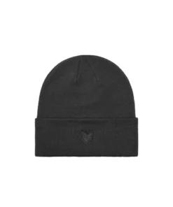 Lyle & Scott Tonal Eagle Beanie Gunmetal