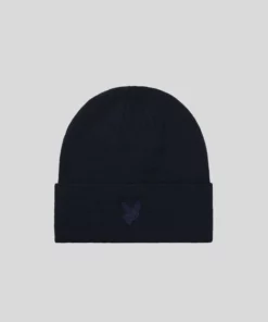 Lyle & Scott Tonal Eagle Beanie Dark Navy