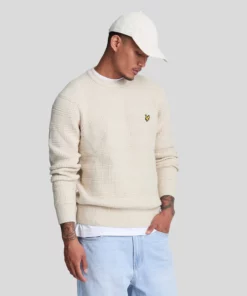 Lyle & Scott Waffle Knit Jumper Cove
