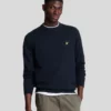 Lyle & Scott Cotton Merino Crew Neck Jumper Dark Navy