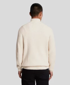 Lyle & Scott Shaker Stitch 1/4 Zip Jumper Cove